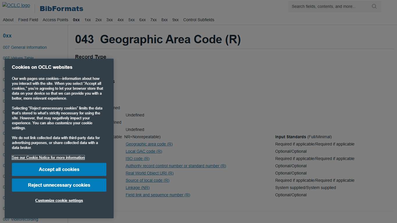 043 Geographic Area Code